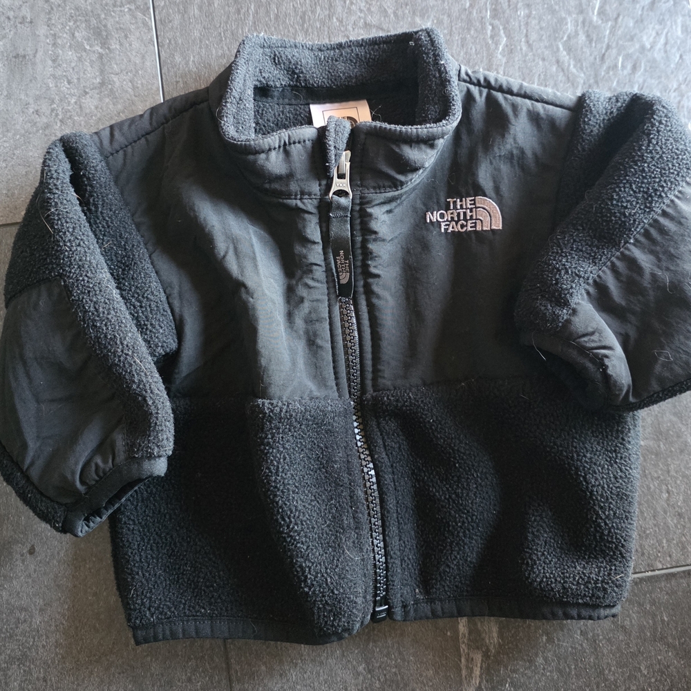 The North Face full zip Denali fleece jacket black 0-3m